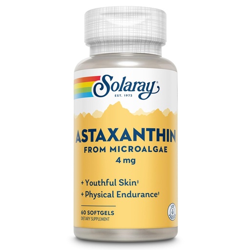 [BRSWIYILBMNAGGAZ] SOLARAY Astaxanthin 4 mg | Antioxidant | Healthy Eye, Skin, Cardiovascular Function & Joint Support | 60 Softgels