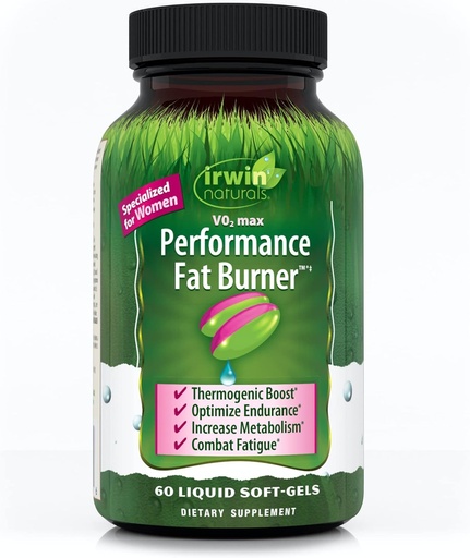 [BRSW2EANPJYAAD3F] Irwin Naturals V02 Max ytelse fettforbrenner 60 flytende softgels