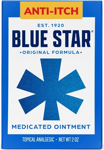 [BRSWGFAHOQHAAEYZ] Blue Star Anti-Itch Medicated Ointment 2 oz (Packof 2) VJC#Re