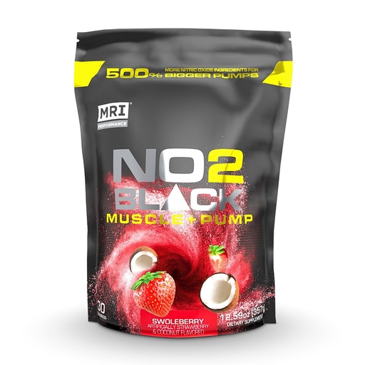 [BRSROEL2BZ5BEGQZ] MRI NO2 Black Nitric Oxide Supplement for Pump, Muscle Growth, Vascularity & Energy - Powerful Stim-Free Pre-Workout with Citrulline (30 Servings) (Swoleberry)