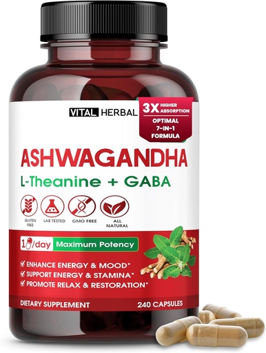 [BRSWYCT3BUIBAGTV] Ashwagandha Complex with L-Theanine, Turmeric, Rhodiola & St. John's Wort – Shebal Blend for Daily Wellness – 240 Capsules 互联网档案馆的存檔,存档日期2013-12-20.