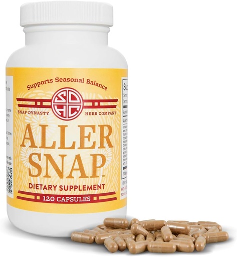 [BRSROBT4OUBWMD3U] Snap Dynasty Aller Snap - 120ct Capsules, Pack of 1 - Plant Based Seasonal Support for Healthy Histamine Response, Histamine Support Supplement, No Contraindications