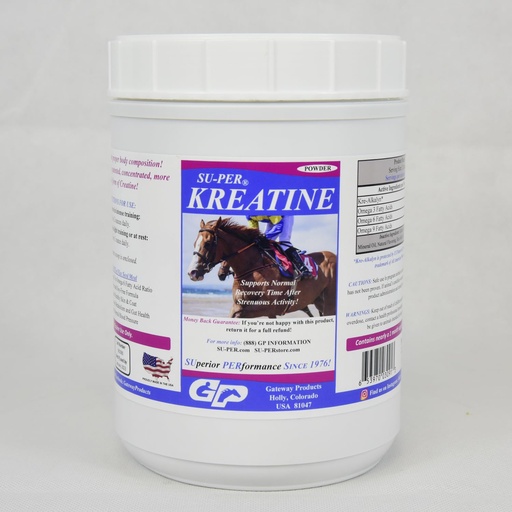 [BRSWIED6CEIWCHTK] SU-PER Kreatine Energy Horse Supplement - Supports Energy Production, Stamina and Endurance - Equine Creatine Supplement with Kre-Alkalyn - 2.5 Pound
