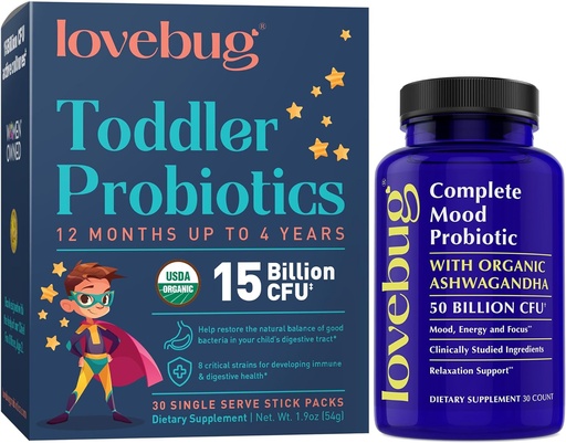 [BRSRAGQRBADQ4A3H] LOVEBUG Calm Mommy and Toddler Probiotic Bundle