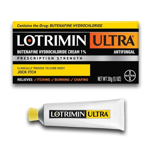 [BRSROHTROIGWGAY2] Lotrimin Ultra Antifungal Jock Itch Cream with Butenaﬁne Hydrochloride, Jock Itch Treatment for Men, Women, and Kids Over The Age of 12, 1.1 oz Tube