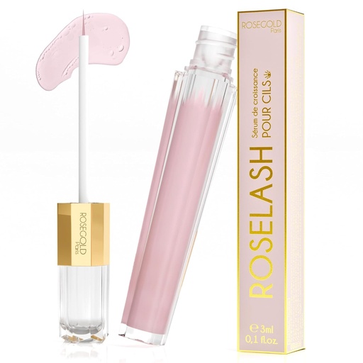 [BRSRA2YYBMFR6E32] ROSEGOLD ROSELASH Growth Serum for Fuller, Longer, Thicker Lashes - 95% Natural Made in France - Hormone-Free, Fragrance-Free - Vegan