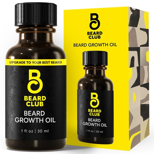 [BRSWGEAOAEOR6E32] Beard Club - 자연적인 피마자, 코코넛 및 Avocado를 가진 Beard 성장 혈청은 더 두꺼운, Fuller Beard, 헝겊 조각 및 자극하는 건강상 얼굴의 모발 성장을 성장합니다