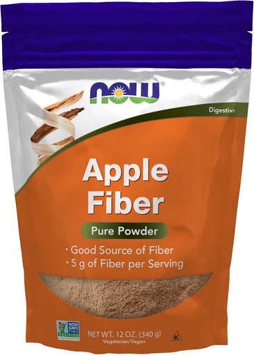 [BRSWIYTQBUFROD3U] NOW Supplements, Pure Apple Fiber Powder with Apple Pectin, Non-GMO Project Verified, 12-Ounce