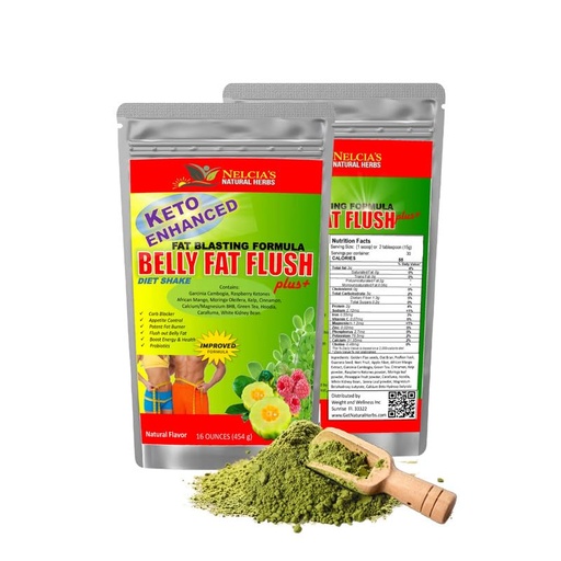 [BRSWKHDYCENR2CDY] NELCIA'S NATURAL HERBS Belly Fat Burner for Men & Women | Probiotics & Appetite Suppressant for Weight Loss Supplement Powder| Metabolism Booster Raspberry Ketones, Green Tea|16 oz 30 Servings