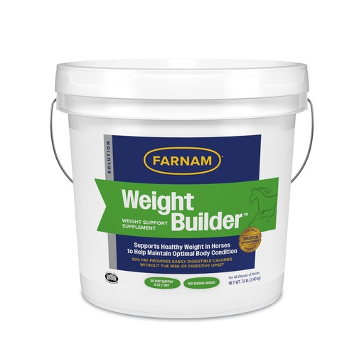 [BRSWGBAHBEFQYGYV] Farnam Weight Builder Weight Support Supplement for Horses, Helps Maintain Optimal Body Condition, 7.5 lb, 30 Day Supply