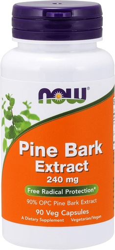 [BRSWIZIYCQHAGCY5] NOW Foods Pine Bark Extract 240 mg - 90 Veg Capsules