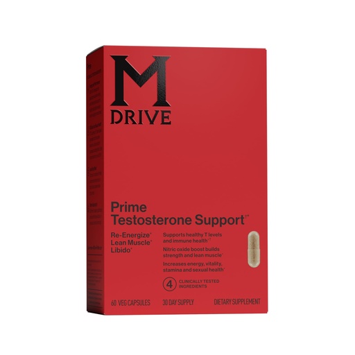 [BRSWIFAADEDQM2DK] Mdrive Prime - Men's T-Support Supplement, Max Energy, Focus & Lean Muscle, KSM-66 Ashwagandha, S7 Nitric Oxide Booster, Bioperine and DHEA,30 Servings, 60 Count