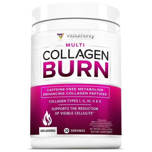 [BRSWYHQ2BMHWECQ2] Hydrolyzed Collagen Powder for Weight Loss - Burn Ultimate Beauty Complex Multi Peptides Powder for Women with Types I II III V and X for Fat Burning Support Unflavored 30 Servings