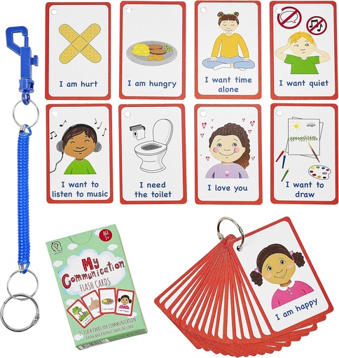 [BRSWYEIPBUGRYADU] Special Needs My Communication Cards for Special Ed, Speech Delay Non Verbal Children and Adults with Autism 27 Flash Cards for Visual aid or cue Cards