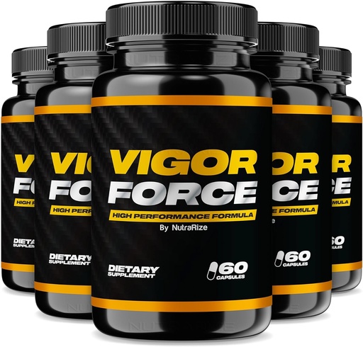 [BRSRA2Q5A56WKALO] (5 Pack) Vigor Force for Men, Vigor Force High Performance Formula, Official Vigor Force Male Pills 8.50, Premium Ingredients For Maximum Effectiveness, Vigor Force Reviews VigorForced (300 Capsules)