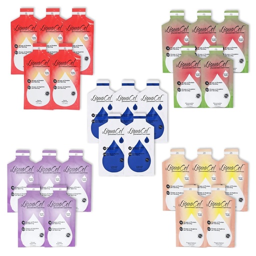 [BRSRMZYPAEMA2DLP] LiquaCel Concentrated Liquid Protein Packets Variety Packs (25 Packets X 30ML)