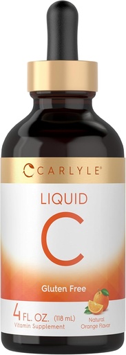 [BRSRAY34BUFGEALG] Carlyle Vitamina C Líquido TENIDO 4 fl. oz ANTE Orange Flavor ANTE Vegan, Non-GMO, Gluten Free Supplement