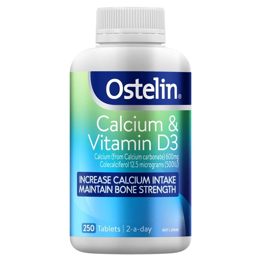 [BRSWGZIZCN5AMEQU] Ostelin Vitamin D Plus Calcium x 250 Tablets