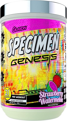 [BRSRMBQECB6A4YLD] Specimen Full Spectrum High Stimulant Pre-Workout Powder | Supercharged Energy & Muscle Pumps + Focus & Hydration | Great Far-Out Flavors (Strawberry Watermelon V3)