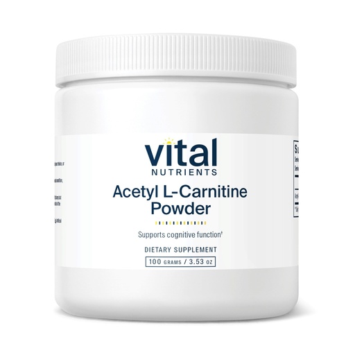 [BRSWIYQCDIBBWHTK] Vital Nutrients Acetyl L-Carnitine Powder | Brain, Memory, and Cognitive Support Supplement - Vegan - Gluten, Dairy, Soy Free - Non-GMO - 100 Grams