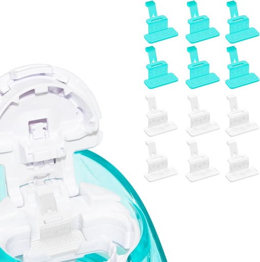 [BRSROYYEDF5ROH34] FireAnt Silicone Salt Pads Refills Compatible with Navage Nasal Care, Reusable Saline Pods Replacement Accessories, Easy Operation (12 Pack - White 6 + Blue 6)