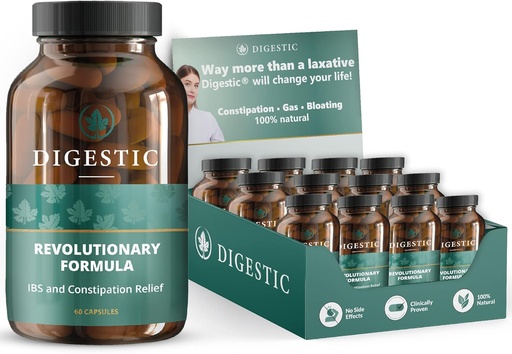 [BRSW2BQFOINQO336] Digestic - Laxative for Constipation Relief - Stool Softener for IBS Severe Constipation 100% Natural - 720 Capsules - Colon Detox Cleanse, for Bloating and Gas Relief - Professional Reseller Pack