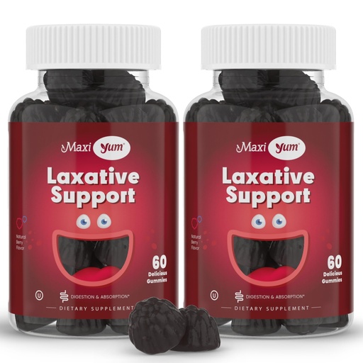 [BRSRMHQRCIAQIG32] Maxi Health Natural Laxative Gummies for Adults and Kids – Non-GMO and Vegan Senna Stool Softener Gummies – Berry Flavor Chewable Laxatives for Constipation Support (60 Count, Pack of 2) | Kosher | Senna Gummies for Kids & Adults | Gentle Regularity Support | Berry | Vegetarian · Non-GMO | Doctor Formulated