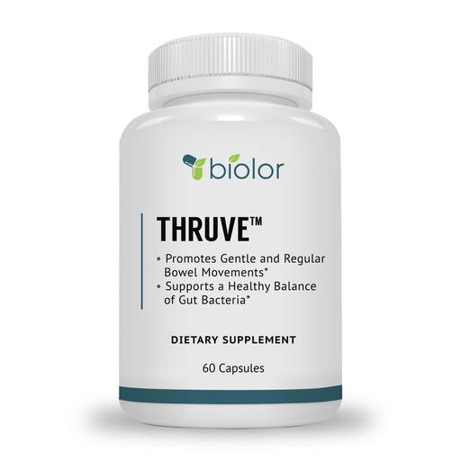 [BRSWKHD6AUBB6GD7] Thruve Long-term Constipation Relief Supplement - Probiotics, Prebiotics, Natural Laxatives and Fiber All In Easy To Swallow Capsules - Best Herbal Laxative Supplement For Constipation - 60 Pills