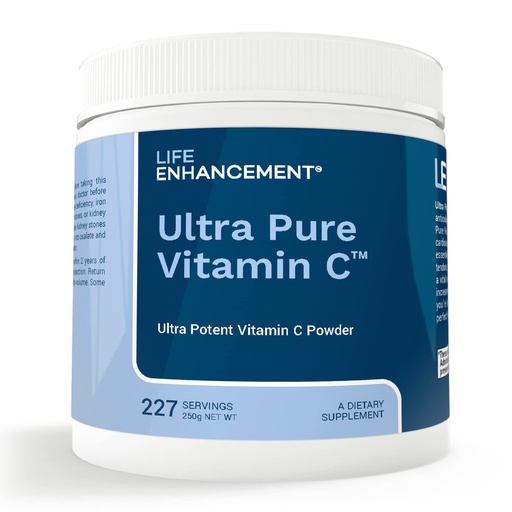 [BRSWYZABOYHQ42Y6] Life Enhancement Ultra Pure Vitamin C Powder - 1,100 mg Ascorbic Acid Vitamin C Supplement - 227 Servings