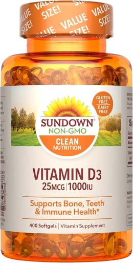 [BRSWIZIIO4PGOFTM] Sundown Vitamin D3, 400 Softgels