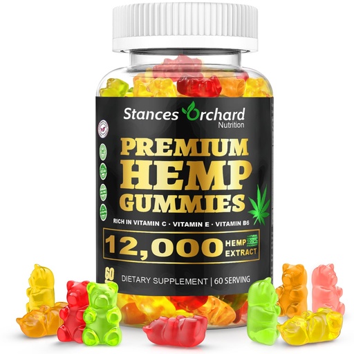 [BRSRAEI7DN5W2EYU] Hemp Gummies Advanced Extra Strength - High Potency Hemp Gummy for Adults Relaxation - Natural, Organic, Sugar Free, Vegan, Fruity Edibles - 60 Count, 2-Month Supply
