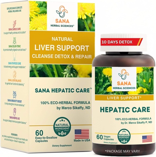 [BRSRAYAZPIBR4G37] Active Liver Cleanse & Detox – 1800mg Herbal Formula with Organic Milk Thistle, Turmeric & Dandelion Root – Supports Fatty Liver Repair & Daily Liver Health – by Sana Herbal