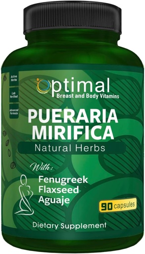 [BRSWYZYRCN5GMALD] Pueraria Mirifica with Fenugreek, Flaxseed and Aguaje- Comprehensive Multi-herb Complex for Women. Balancing & Restoring. Highly Concentrated Blend. Dairy Free, Soy Free - 90 Capsules