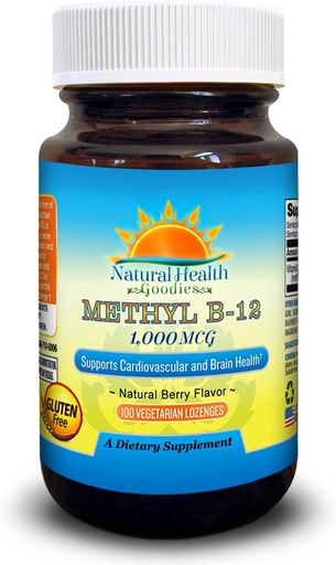 [BRSWKZYMB4DAGYLM] Vitamine B12 méthylcobalamine 1000 mcg Lozanges à croquer sublingual végétaliens