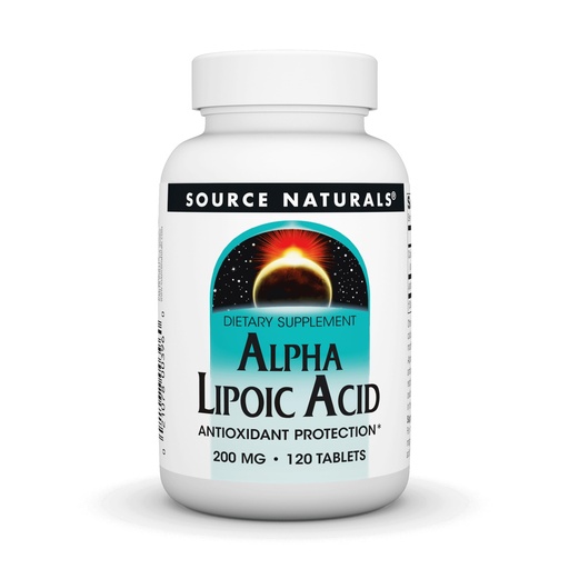 [BRSWIYQOAUBR4CQV] Source Naturals Alpha Lipoic Acid 200 mg Supports Healthy Sugar Metabolism, Liver Function & Energy Generation - 120 Tablets