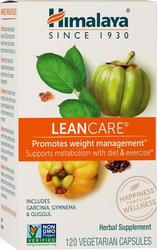[BRSWIYQBPN7R4YDK] Himalaya LeanCare - Herbal Supplement for Weight and Metabolism Support with Garcinia Cambogia, Gymnema Sylvestre, and Guggul - Vegan, Non-GMO, Gluten Free, 600 mg, 120 Capsules