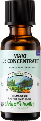 [BRSWIYA3OQMGKHLU] Maxi Health Vitamin D3 Concentrate - 1000 IU Per Drop - Dietary Supplement - Supports Calcium Absorption, Immune Health and Bone Health in Adult Women & Men (1 fl oz)