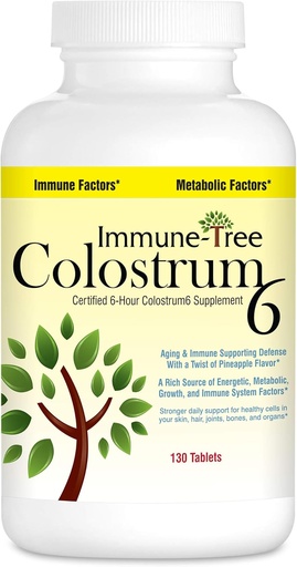 [BRSWIZTZBZ6RSELK] Immune Tree Colostrum6, Certified 6-Hour Colostrum, Pineapple Flavor, 130 Lozenges
