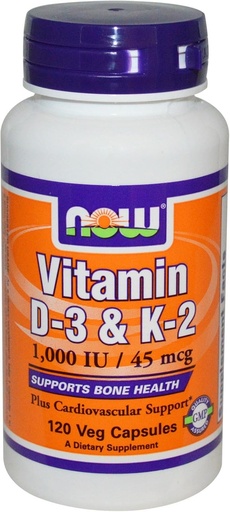 [BRSWIZTYC4IR2EL6] Vitamin D-3 & K-2 120 VegiCaps (Pack of 2)