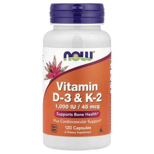 [BRSWIZTYC4IR2EL6] Vitamin D-3 & K-2 120 VegiCaps (Pack of 2)