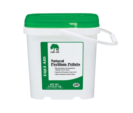 [BRSWIZQDPIDRMED4] Farnam Equi Aid Natural Horse Psyllium Pellets, Supports Removal of Sand & Dirt From Ventral Colon, Horse Digestion Support, Fiber Supplement, Apple/Molasses Flavor, 5 lb, 16 Scoops