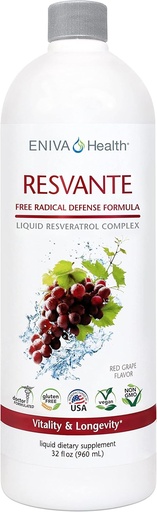 [BRSWKEIQDN4QGHYV] Eniva Resveratrol Ergänzung Anti-Aging Höchste Potenz verfügbar reine Eniva ResVante Flüssigkeit - 32 Unze