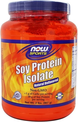 [BRSWIEDZDIFBQEI5] Now Foods Soy Protein Isolate Non-GMO - 2lbs Unflavored (Plant Based Protein)
