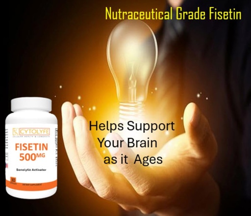 [BRSWYYICCJYR63TH] Fisetin 500mg 98% Pure Fisetin 500mg Therapeutic Dose 30 Capsules Senolytic Activator Anti-Aging Longevity