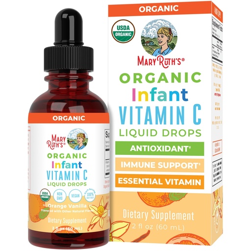 [BRSWYZIPOADW2ELG] MARYRUTH'S Infant & Baby Vitamin C Supplement | USDA Organic Vitamin C Liquid Drops for Infants | Ages 6-12 Months | Immune Support | Overall Health | Vegan | Non-GMO | Gluten Free | 2 Fl Oz