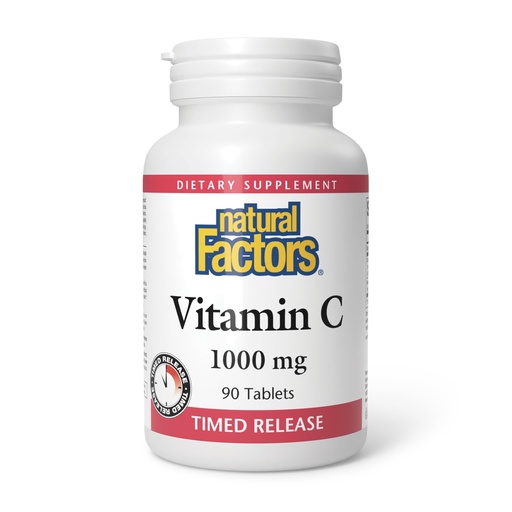 [BRSWIYT3A4OBUD3K] Natural Factors - Vitamin C 1000mg Time Release, Potent Antioxidant Protection, 90 Tablets