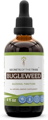 [BRSWGYA2BYARMALX] Secrets of the Tribe Bugleweed Alcohol Liquid Extract, Bugleweed (Lycopus Virginicus) Dried Herb Tincture Supplement (4 FL OZ)
