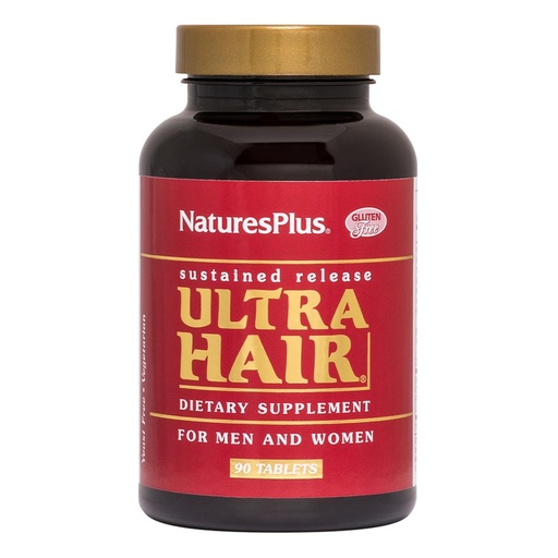 [BRSWIYT3PMDWCFL4] Natures Plus Ultra Hair, Sustained Release - Natural Hair Growth Supplement for Men & Women - 90 Vegetarian Tablets (45 Servings)