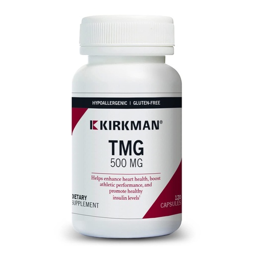 [BRSWIHIFCFYAC2T4] Kirkman TMG 500 mg - Hypoallergenic -120 Vegetarian Capsules - Trimethylglycine - Gluten Free - Casein Free