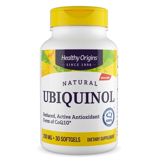 [BRSWIY36CIMRSDTA] Healthy Origins Ubiquinol (Active Form of CoQ10), 200 mg - Ubiquinol Supplements for Heart Health & Antioxidant Support - Gluten-Free & Non-GMO Supplement - 30 Softgels
